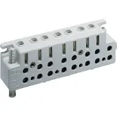 Hager universele klem voor meetinstrumenten, type KJ30S, voor driefasige installaties, 63A, met vergrendelingsmechanisme en aansluiting voor TRE-kabels.