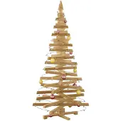 vidaXL Houten kerstboom KOTKA 180 cm Massief grenenhout Bruin