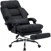 MyBuero Directiestoel / draaistoel Relax Legoro met voetsteun, kunstleer, zwart,