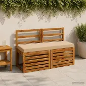 vidaXL Bankkussen SOEST 100% Polyester Zand 120 x 40 x 8 cm