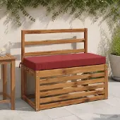 vidaXL Bankkussen SOEST 100% Polyester Wijnrood 80 x 40 x 8 cm