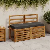 vidaXL Bankkussen SOEST 100% Polyester Antraciet 100 x 40 x 8 cm