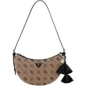 GUESS schoudertas Katie, kleur latte met logo/zwart