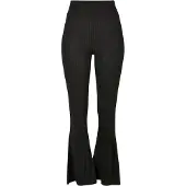 Urban Classics Dames/Dames Ribbed Uitlopende Legging met Hoge Taille (Zwart)