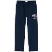 Tommy Hilfiger Broek 'Festive' navy / robijnrood / wit