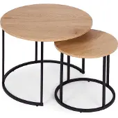 Modernhome Twee conferentiestoelen, rond, licht eikenhout, loft-stijl,