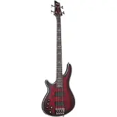 Schecter Hellraiser Extreme-4 LH Crimson Red Burst Satin linkshandige elektrische basgitaar