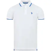 U.s. polo assn. Shirt kobaltblauw / wit