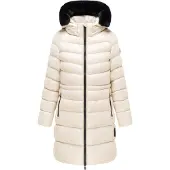 NAVAHOO dames gewatteerde wintermantel Lumeiaa met imitatiebont capuchon