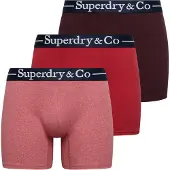 Superdry Boxershorts marine / rood / wijnrood / pastelrood