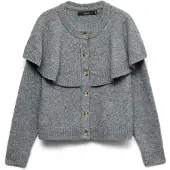 Vero Moda Gebreid vest grijs
