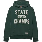 Superdry Sweatshirt 'Track' donkergroen / offwhite