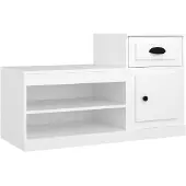 vidaXL Schoenenkast 100x42x60 cm bewerkt hout wit