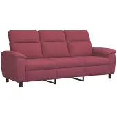 vidaXL Bank Wijnrood 214 x 90 x 95 cm Stof