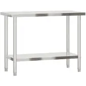 vidaXL Keukenwerktafel 110x55x85 cm roestvrij staal