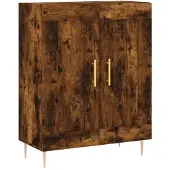 vidaXL Dressoir, gerookt eikenfineer, 69,5 x 34 x 90 cm, houtvezelplaat