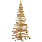 vidaXL Houten kerstboom KOTKA 210 cm Massief grenenhout Bruin