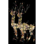 vidaXL Kerstversiering rendier 2 st meerkleurig 128 cm acryl