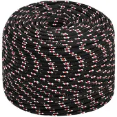 vidaXL Multifunctioneel touw 10 mm 25 m Zwart en Rood PP
