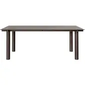 Ferm Living Atura eettafel Dark chocolate-dark tinted glass, 90x200 cm