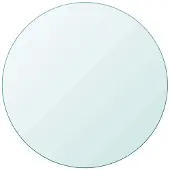 vidaXL Tafelblad van gehard glas 80 cm rond
