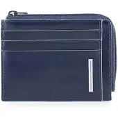 Piquadro Blue Square Creditcardhouder RFID-bescherming Leder 11 cm blauw
