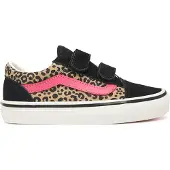 Vans Old Skool leren sneakers - camel/zwart Bruin Jongens/Meisjes Leer - maat 32