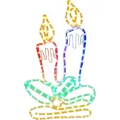vidaXL Kerstfiguur kaarsen met 144 LED's 70x42 cm