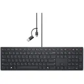 Dell Kabeltoetsenbord voor samenwerking Pro – KB525C - Duits (QWERTZ), Volledige grootte (100%), Kabel, USB, Plunger-toetsmechanisme, QWERTZ, Zwart
