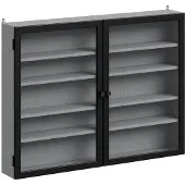 SoBuy Muurvitrine 80x12,2x60 cm met 2 glazen deuren