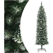 vidaXL Kunstkerstboom smal met standaard 180 cm PVC