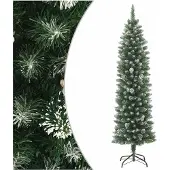 vidaXL Kunstkerstboom met standaard smal 120 cm PVC