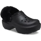 Crocs Stomp Gevoerde EVA Dames Zwarte Klompen