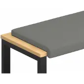vidaXL Bankkussen Textured Velvet Donkergrijs Diepte 35 cm