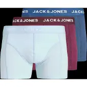 Jack & Jones Boxershorts 'JACJota' saffier / lichtblauw / bordeaux / wit
