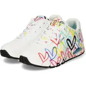 SKECHERS Veterschoen 'Sneaker Damen 155507 WMLT Kunststoff (Synthetik) in weiß' wit