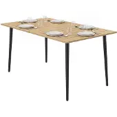 Outsunny tuintafel, 150x90 cm, balkon tafel van staal, balkon tafel met parasolgat