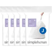 Simplehuman Vuilniszakken met trekband 30-40 liter | code J | 5 x 20 stuks