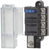 Blue Sea Systems St Blade Compact 5045 4 Circuits Fuse Block Transparant