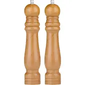 Sonstiges Peper- en Zoutmolen Set van 2 - Hout - Verstelbaar Maalmechanisme - Handmatig Draaisysteem - Gemakkelijk Bij te Vullen en Schoon te Maken - 25 cm - Licht Bruin