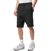 BOSS Heren Sweat Shorts met koordje taille (Zwart)