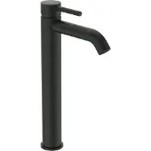 Ideal standard wastafelmengkraan Ceraline, zonder afvoer, verlengde voet, uitloop 150mm, model BC269XG, zwart