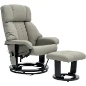 HOMCOM relaxfauteuil met voetbank, massagestoel met ligfunctie, afstandsbediening