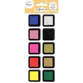 Aladine inktkussen set - creatieve stempelkussens 10 kleuren papier.