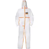 Uvex 9837510, wegwerpbeschermingspak 4B, wit/oranje, maat M