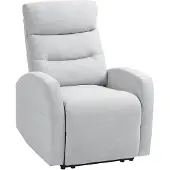 HOMCOM relaxfauteuil - met ligfunctie - polyester - lichtgrijs