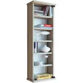 VCM Loposa wandkast CD,DVD opslag 150 CD 6 planken eik decor.