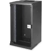 Digitus 10" 12U wandgemonteerde netwerkkast, SOHO PRO 595 x 315 x 300 mm, glazen deur, zwart, niet gemonteerd, 30 kg