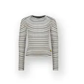 Vingino Meisjes T-shirt Basic fine stripe top Meisje wit 92