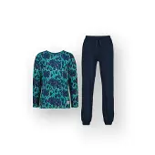 Vingino pyjama met print - donkerblauw/blauw Jongens Stretchkatoen Ronde hals - maat 146/152